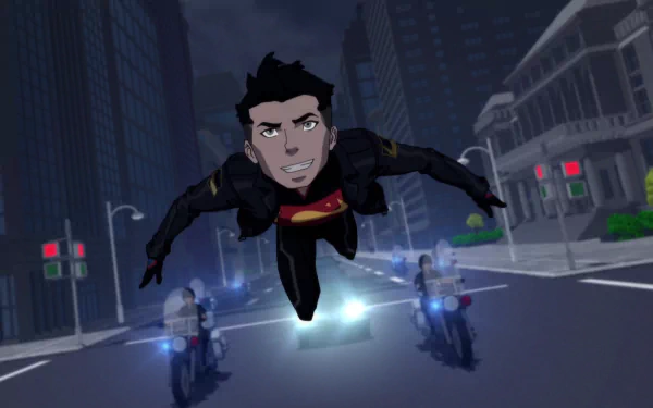 black hair smile flying Conner Kent Superboy movie Reign of the Supermen HD Desktop Wallpaper | Background Image