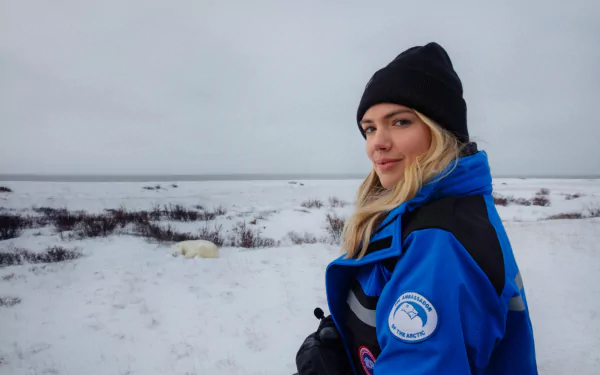 hat winter blonde actress American model Celebrity Kate Upton HD Desktop Wallpaper | Background Image