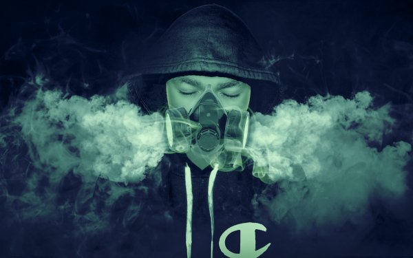 Dark Gas Mask Child Smoke Hood HD Wallpaper | Background Image
