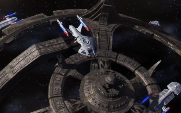  Twilight docked at Deep Space Nine by Jetfreak