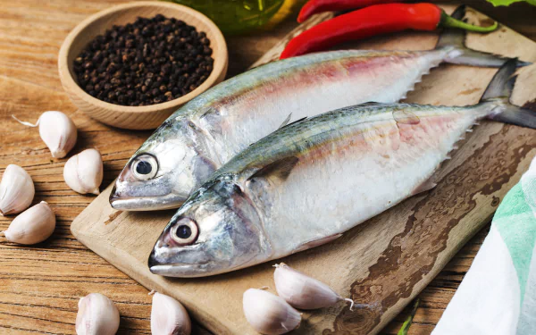 seafood still life garlic spices food fish HD Desktop Wallpaper | Background Image