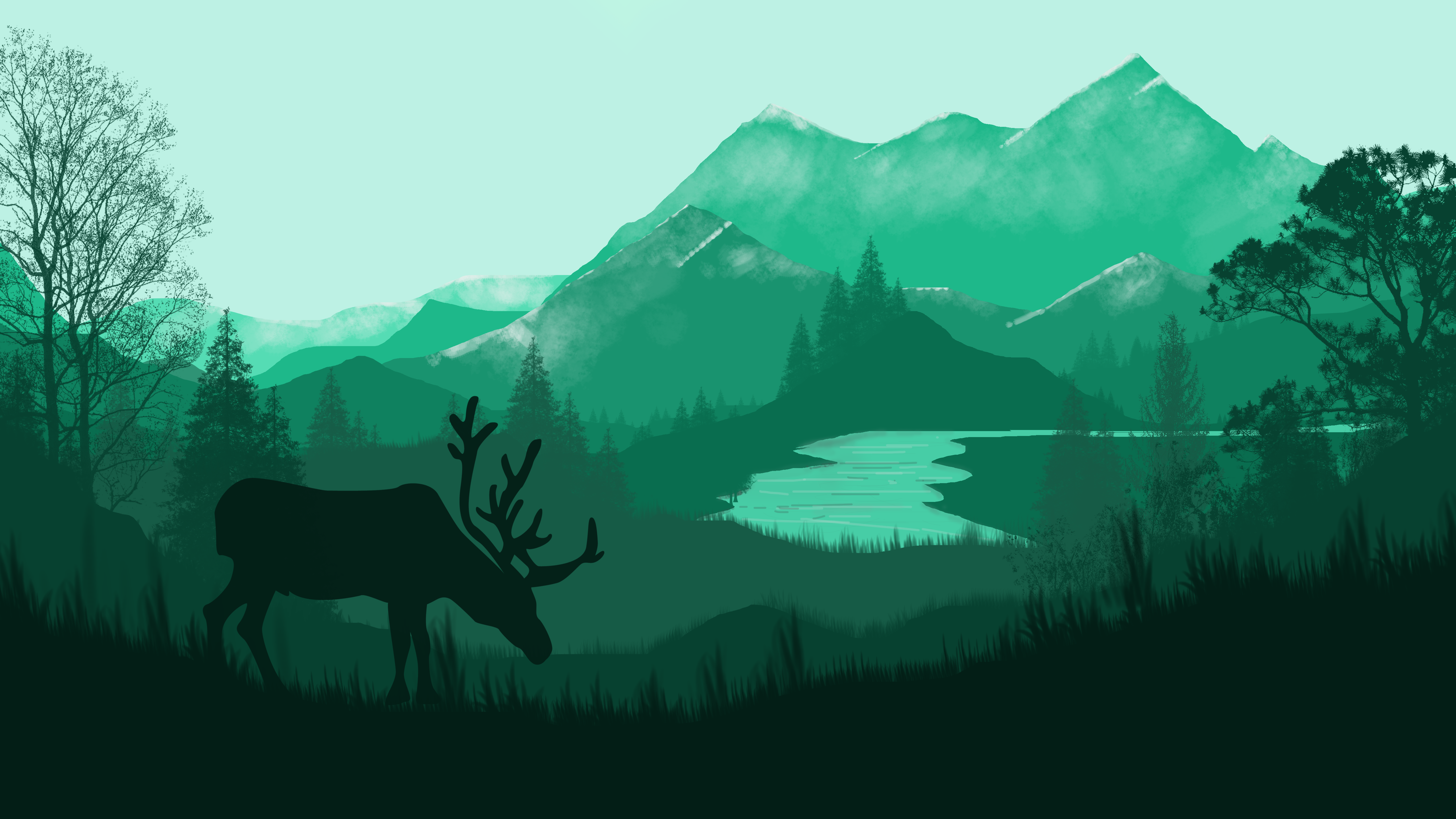 Vector Landscape Wallpaper 5k Retina Ultra HD Wallpaper | Background Image | 5120x2880 | ID ...