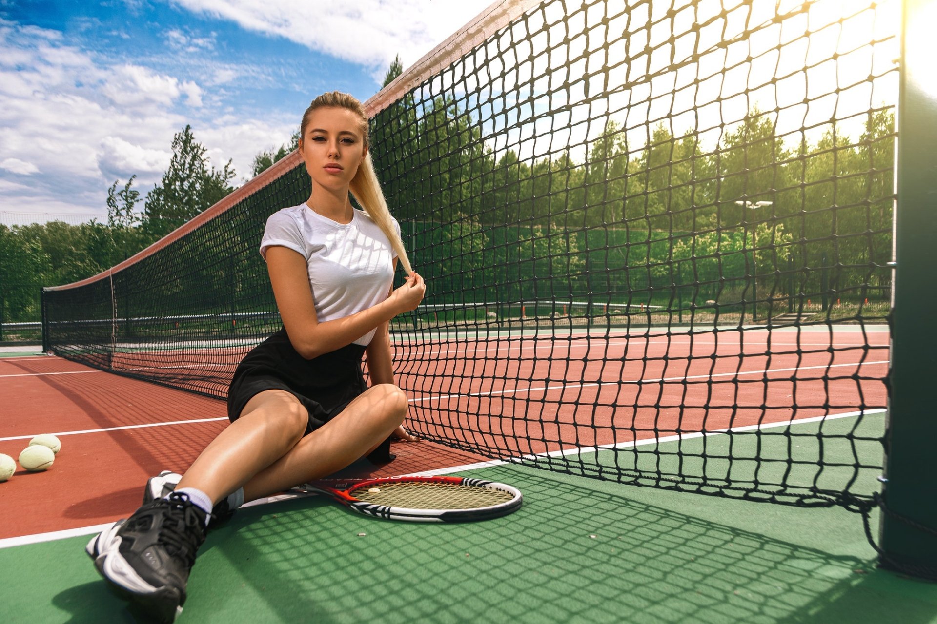 Download Racket Blonde Tennis Sports Hd Wallpaper By Dmitry Medved 