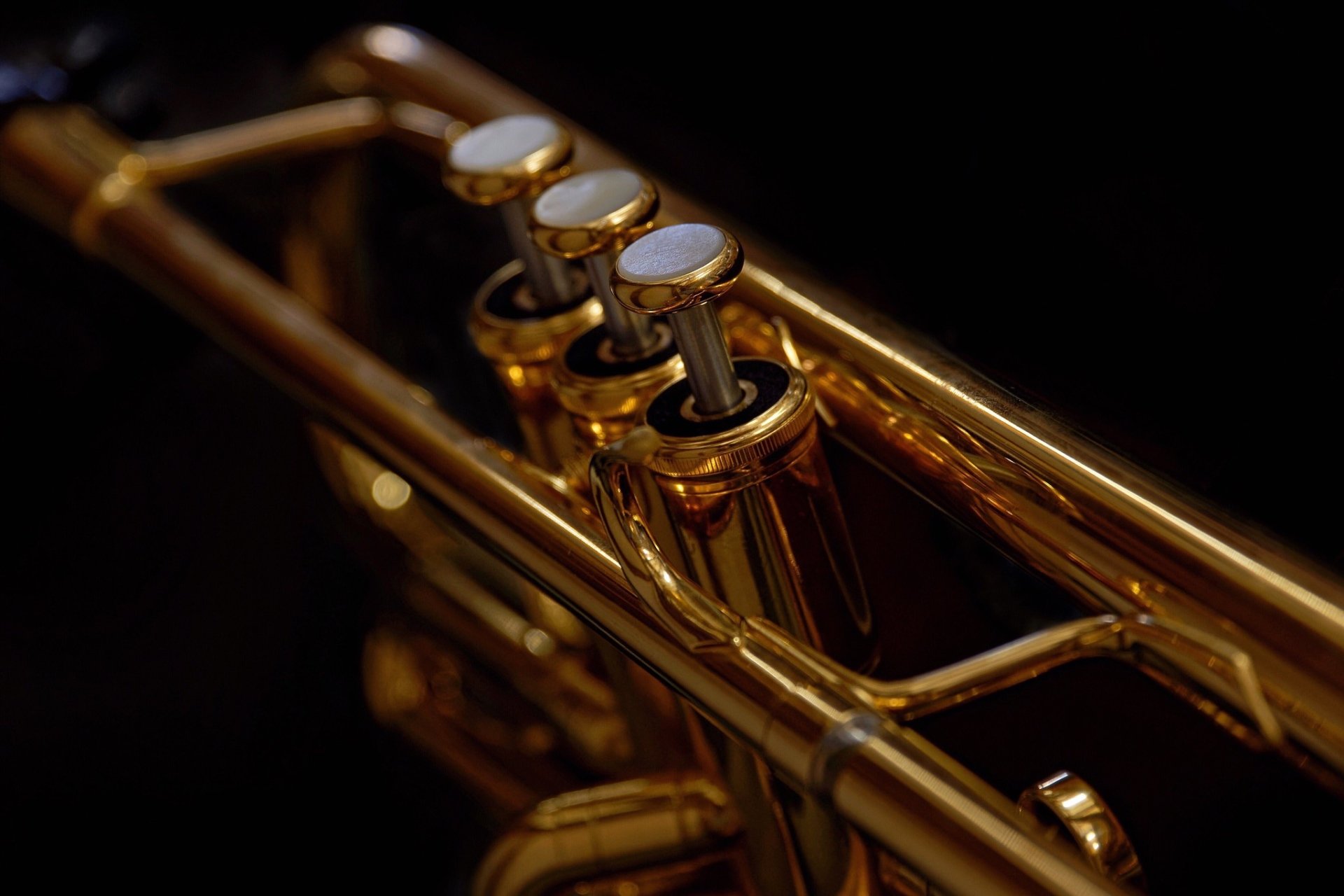 Download Trumpet Music Photography Macro HD Wallpaper