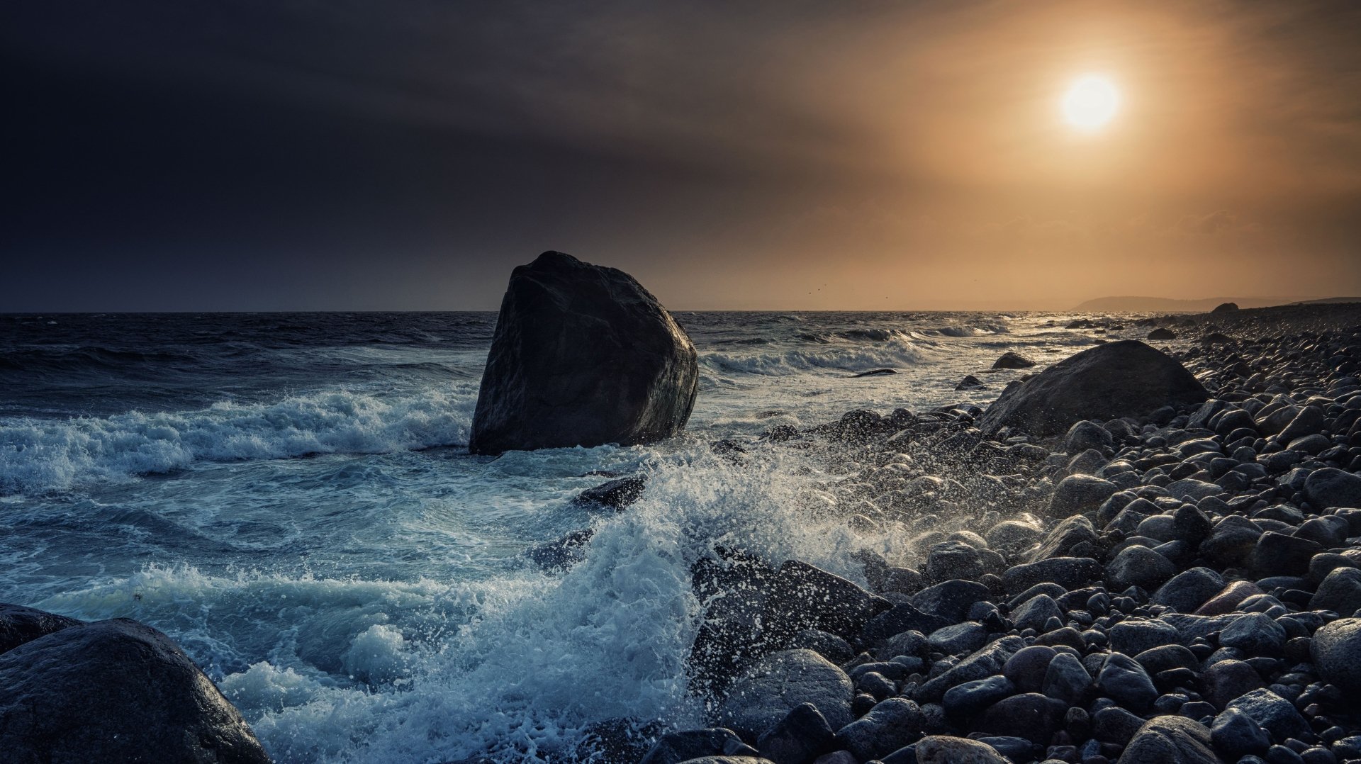 Download Stone Norway Coast Sunset Sea Nature Beach 4k Ultra HD ...