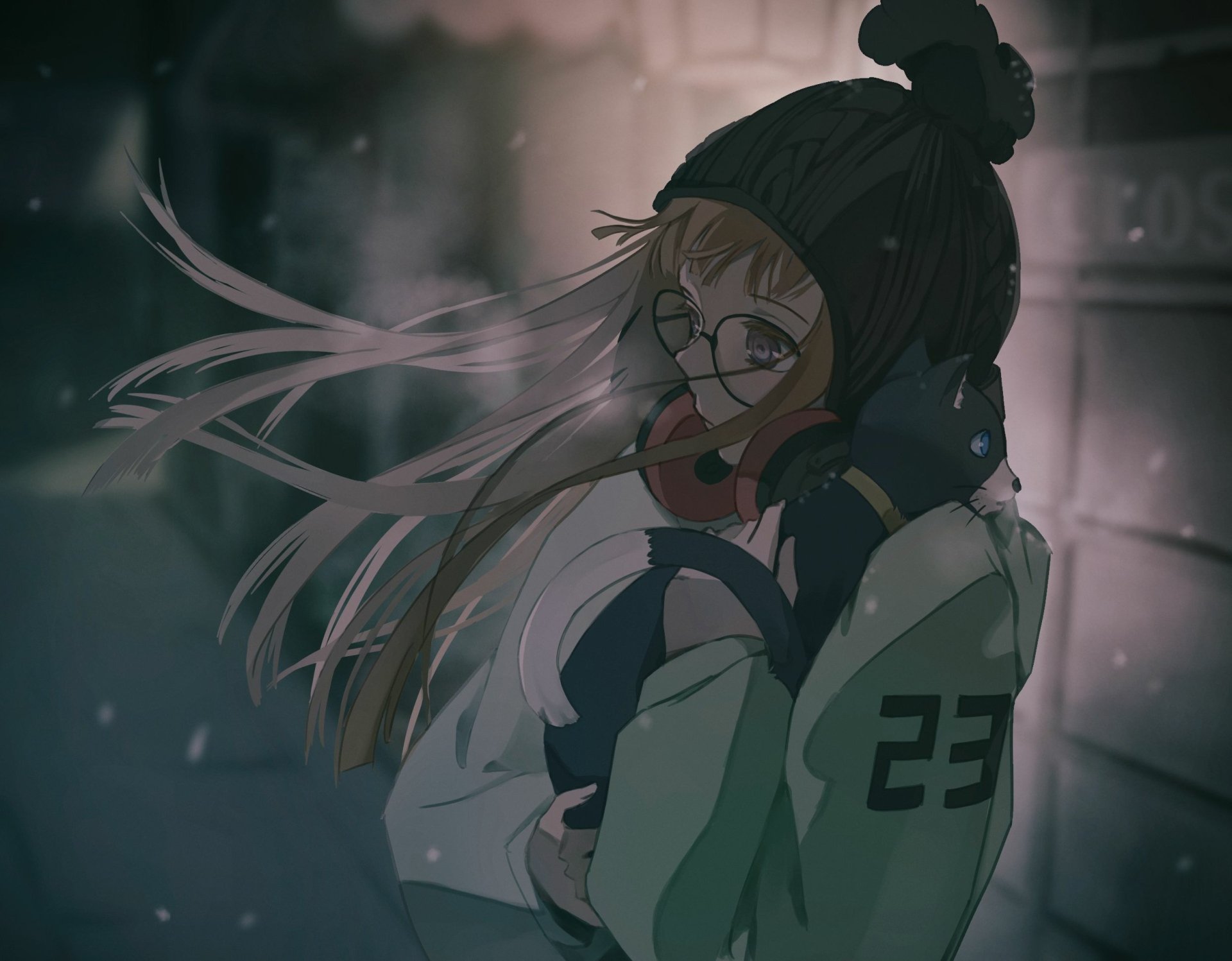 Download Blonde Hat Cat Futaba Sakura Morgana (Persona) Video Game Persona 5 HD Wallpaper by JoL