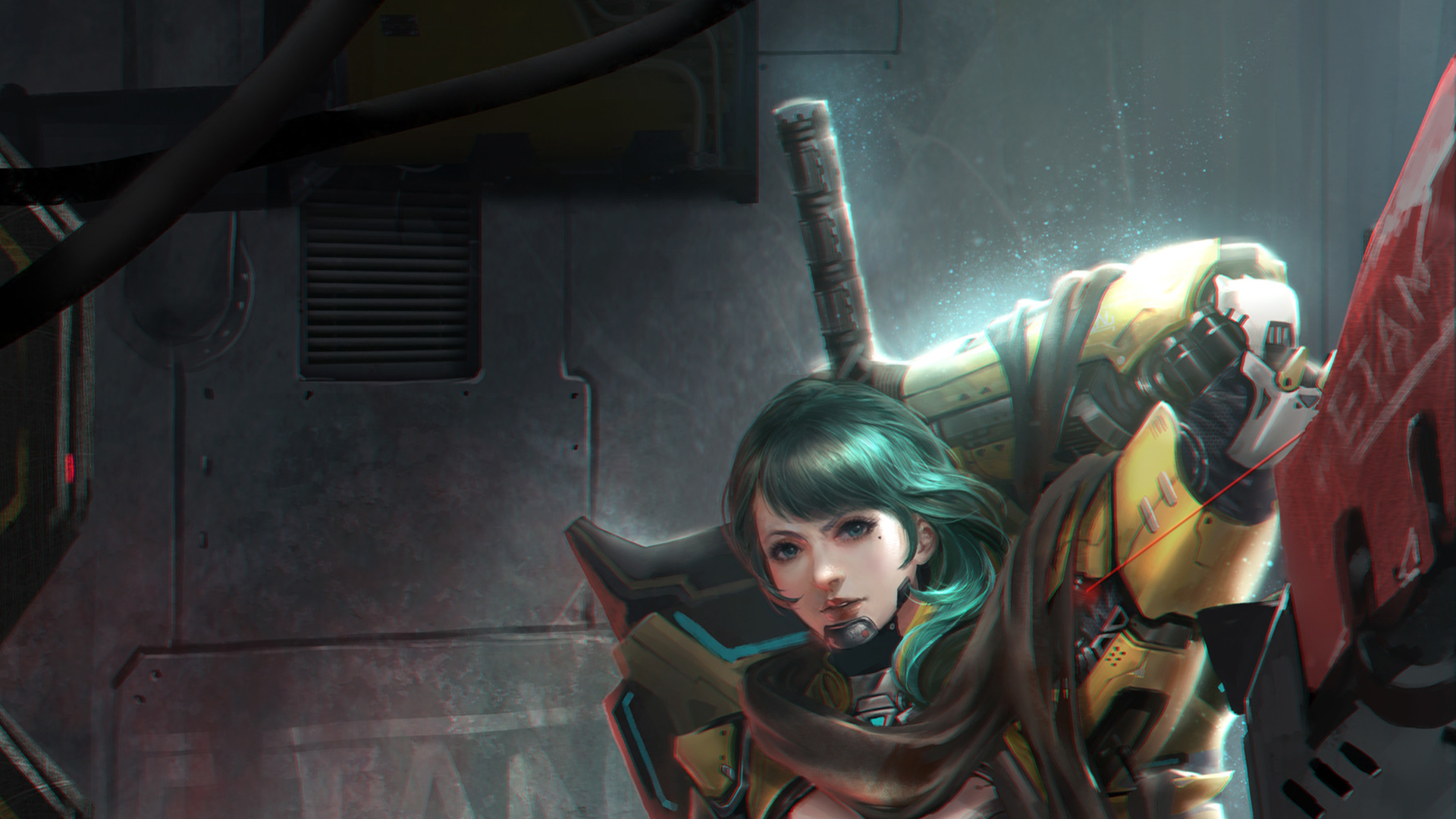 Download Mecha Warrior Sci Fi Woman Warrior HD Wallpaper by san mufan