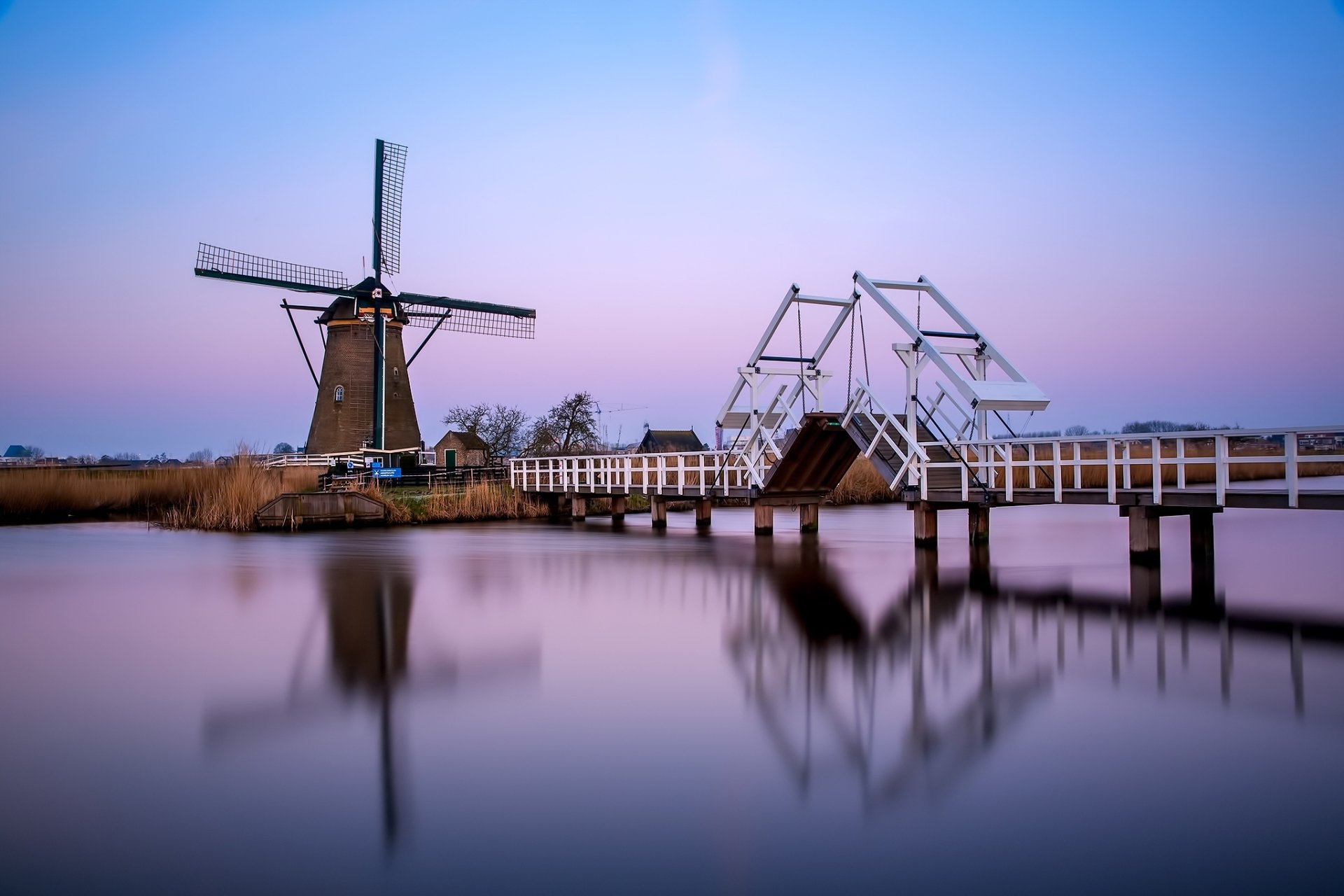 Download Kinderdijk Bridge Netherlands Museum Man Made Windmill HD ...