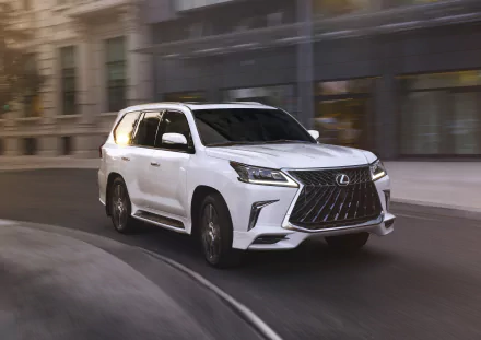 white car SUV Lexus car vehicle Lexus LX 570S HD Desktop Wallpaper | Background Image