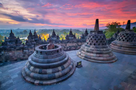  Borobudur, is a 9th-century Mahayana Buddhist temple in Magelang Regency, Central Java, Indonesia