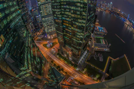 fisheye man made Singapore HD Desktop Wallpaper | Background Image