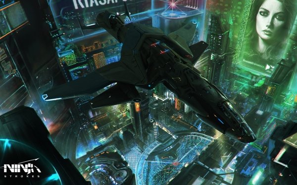 Sci Fi Cyberpunk City Vehicle Futuristic HD Wallpaper | Background Image