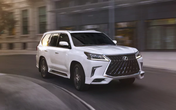 white car SUV Lexus car vehicle Lexus LX 570S HD Desktop Wallpaper | Background Image