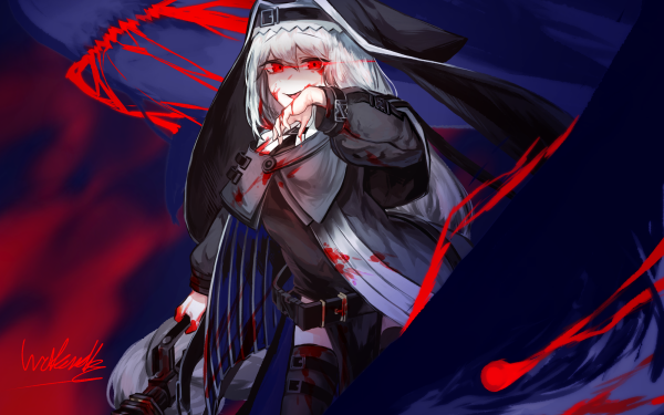 Video Game Arknights Specter Red Eyes White Hair Long Hair HD Wallpaper | Background Image