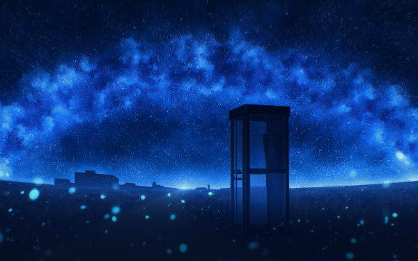 Anime Night Sky Starry Sky Milky Way HD Wallpaper | Background Image