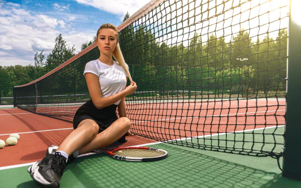 racket blonde tennis Sports HD Desktop Wallpaper | Background Image