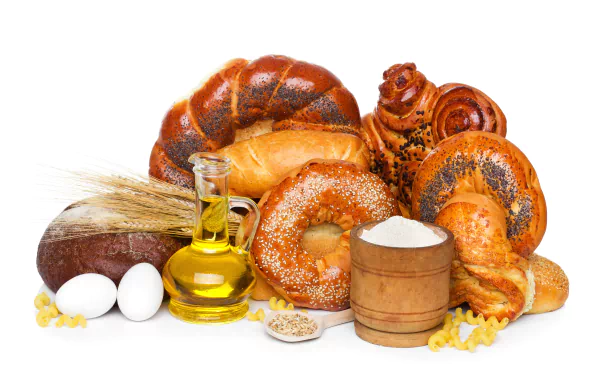 viennoiserie flour bagel bread egg food baking HD Desktop Wallpaper | Background Image