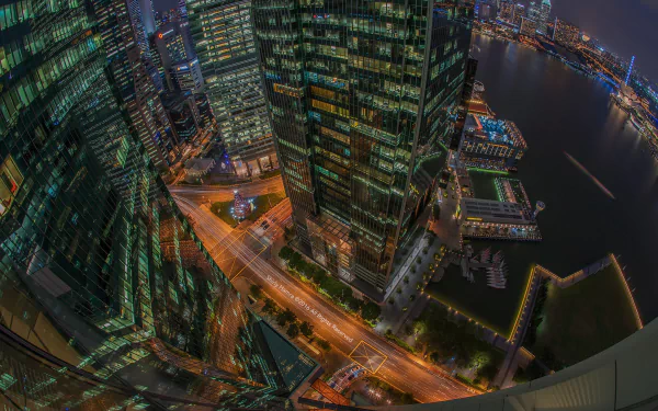fisheye man made Singapore HD Desktop Wallpaper | Background Image