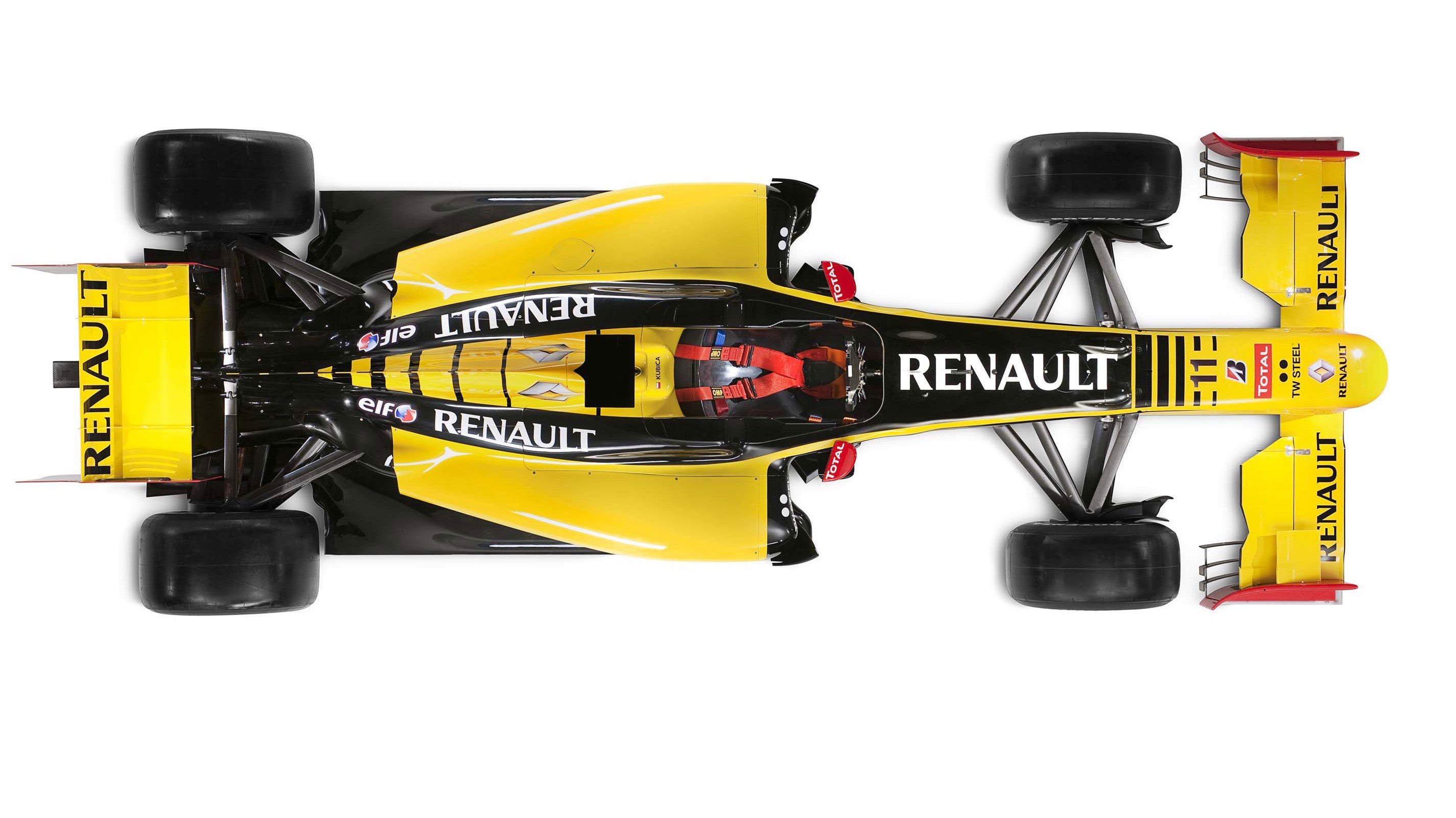 Renault R30 2010 Formula 1 sports car on a desktop wallpaper