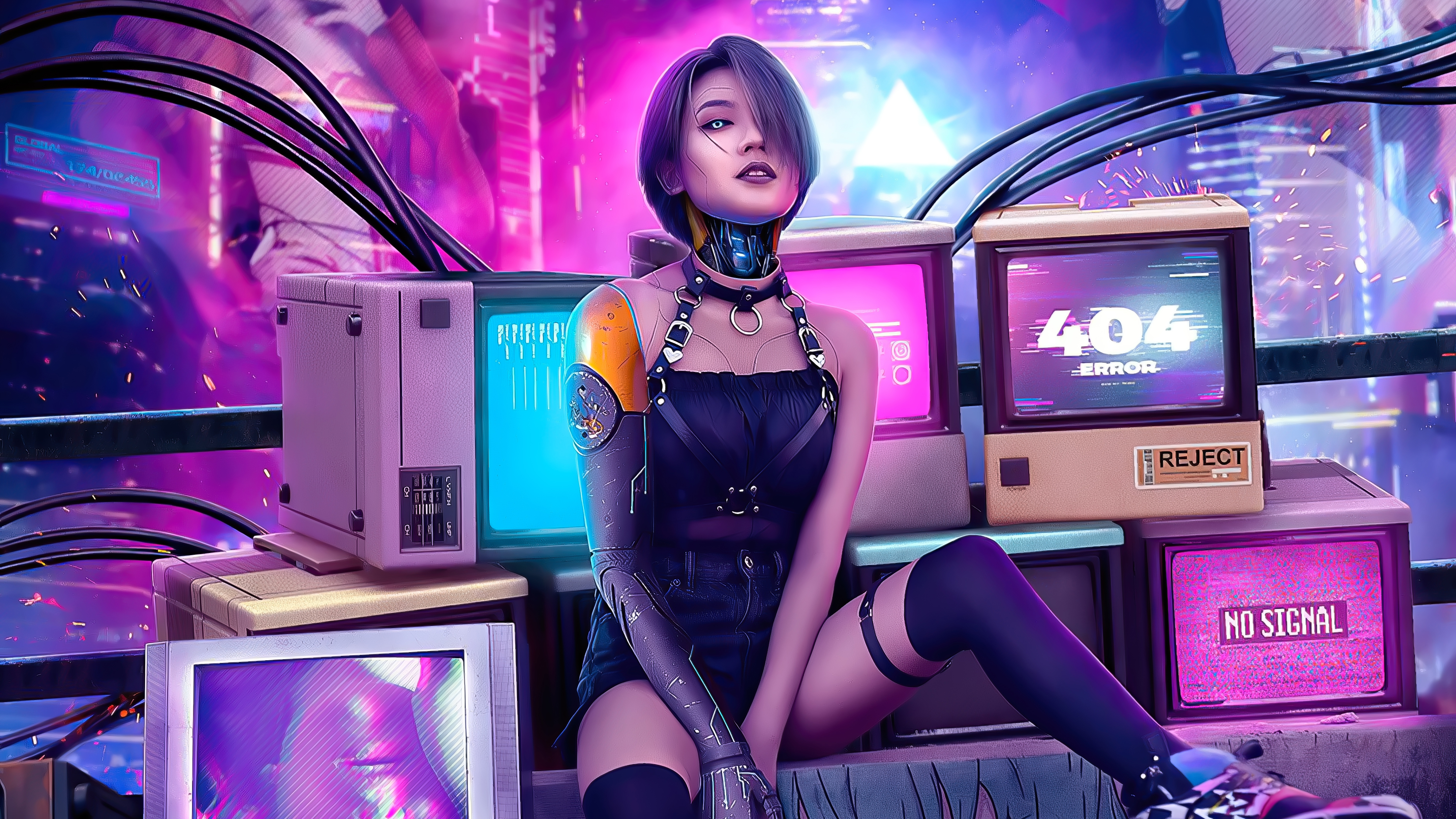 Sci Fi Cyberpunk 4k Ultra Hd Wallpaper Background Image 4320x2430 4412