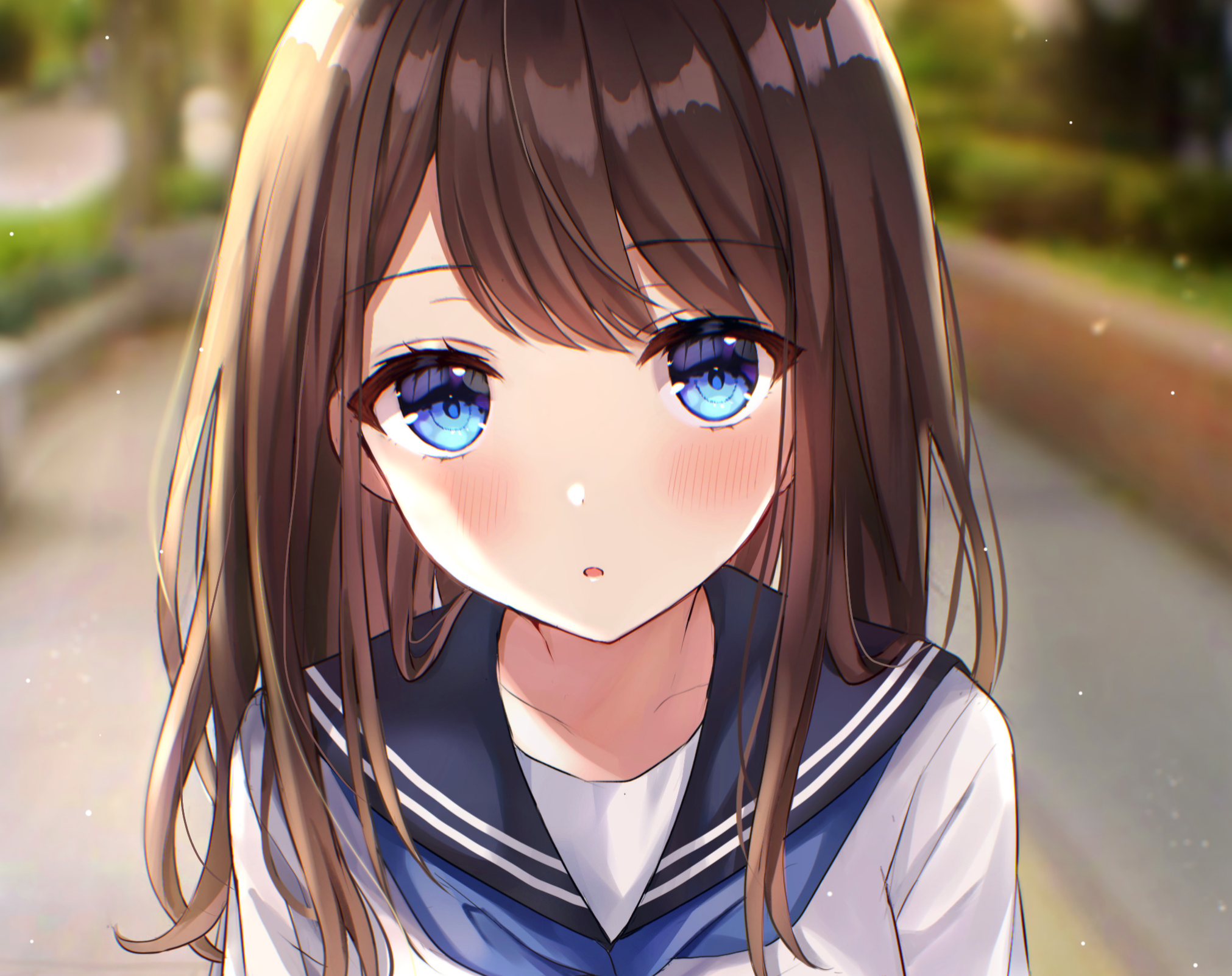 Download Blue Eyes Brown Hair Anime Original HD Wallpaper by Parum