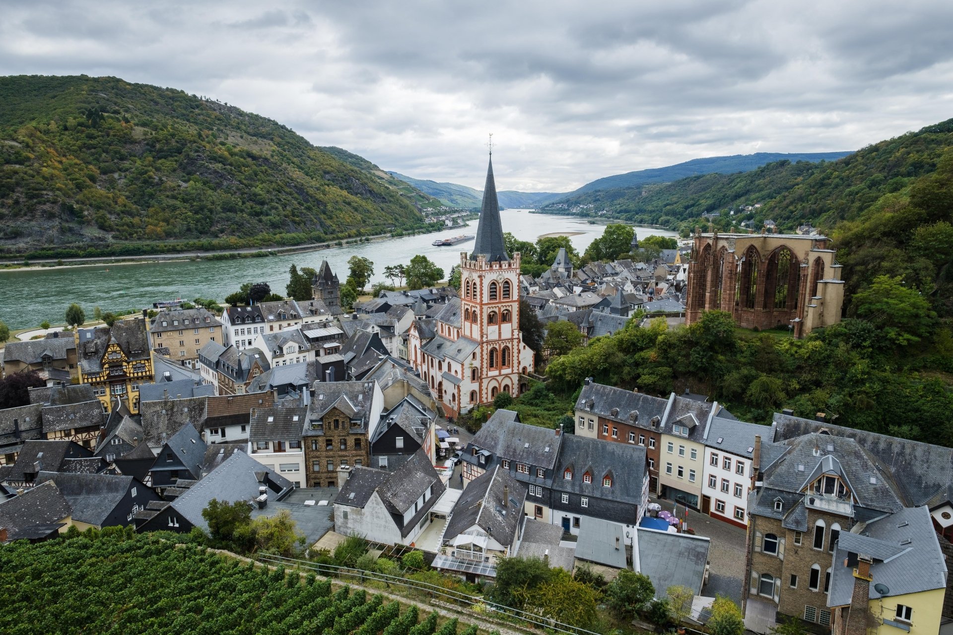 Download Bacharach Vineyard Village Germany Religious Church 4k Ultra ...