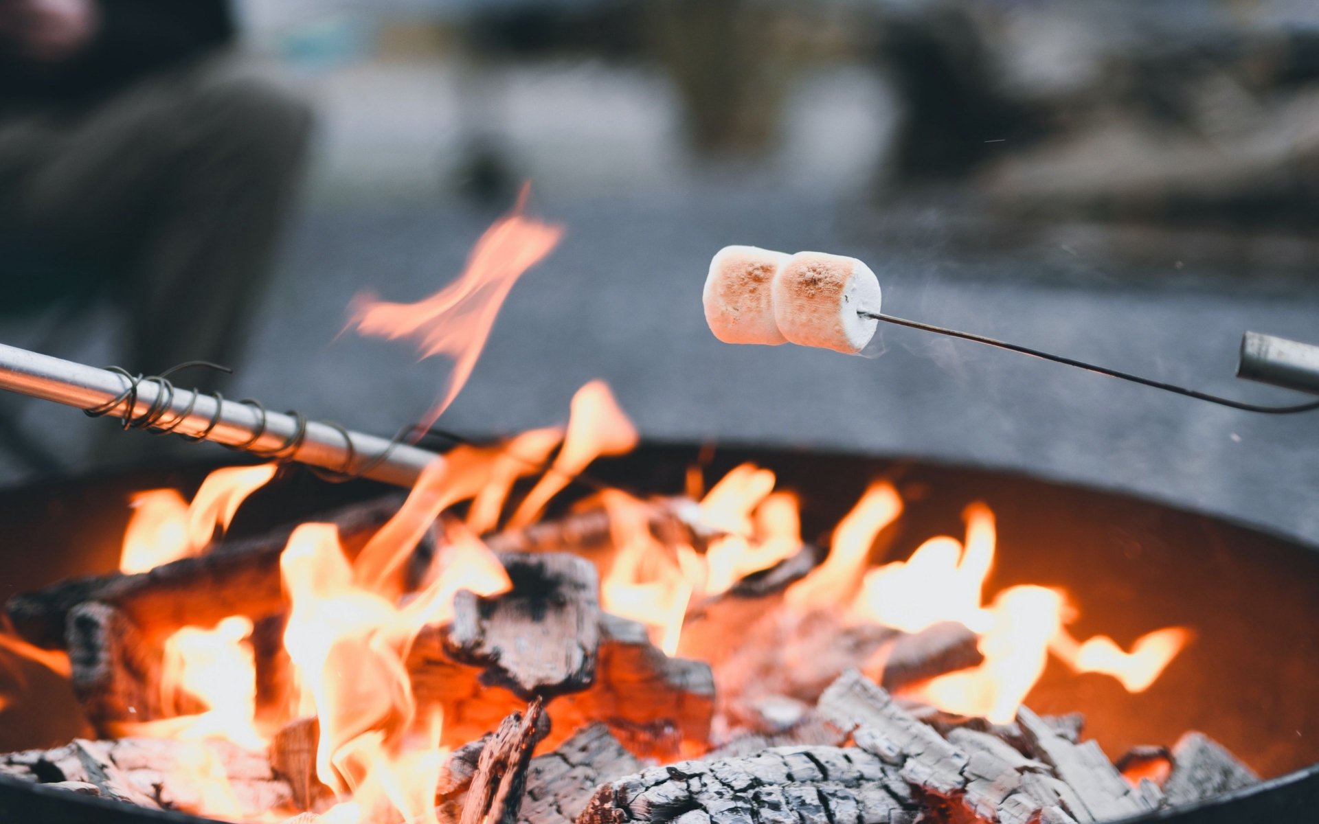 Download Close-up Marshmallow Photography Fire 4k Ultra HD Wallpaper