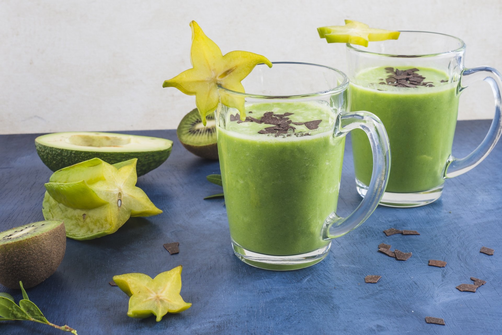 Download Star Fruit Still Life Drink Avocado Kiwi Glass Food Smoothie 4k Ultra HD Wallpaper