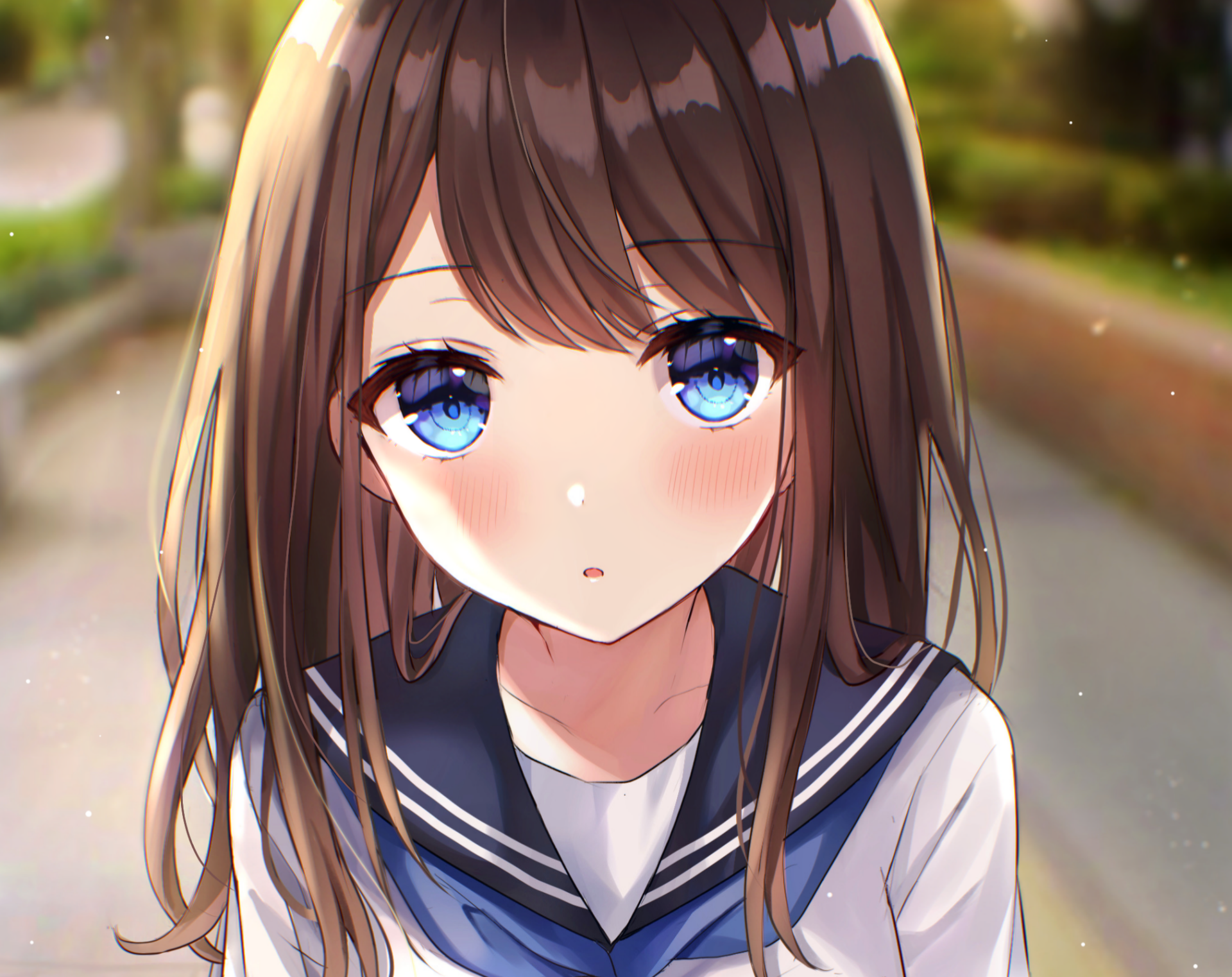 Download Blue Eyes Brown Hair Anime Original Hd Wallpaper By Parum