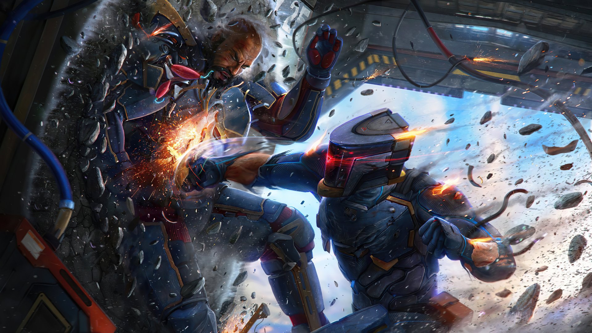 Download Sci Fi Warrior 4k Ultra HD Wallpaper by Dan LuVisi