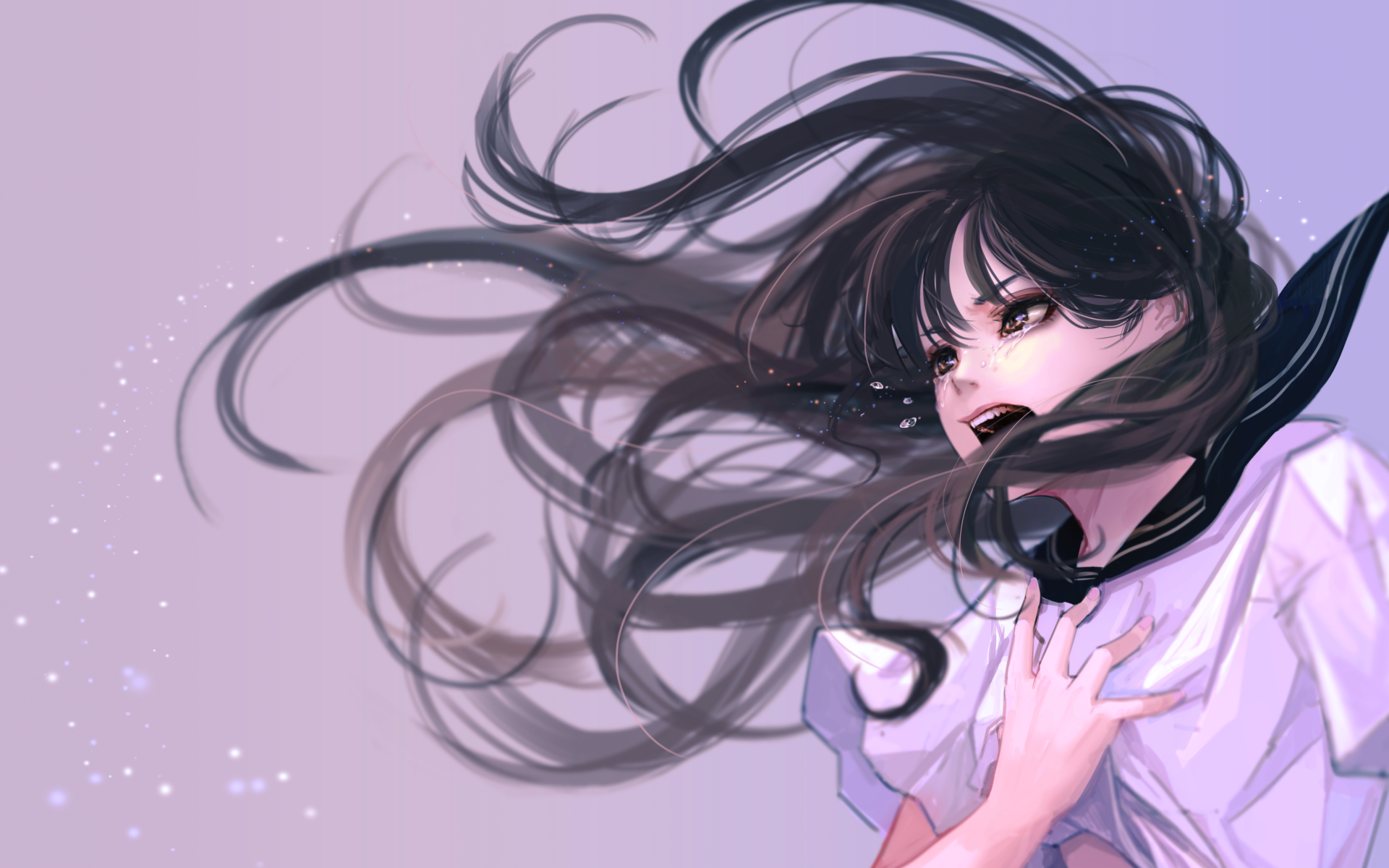 Download Long Hair Anime Original 4k Ultra HD Wallpaper by 洛垣　駿人
