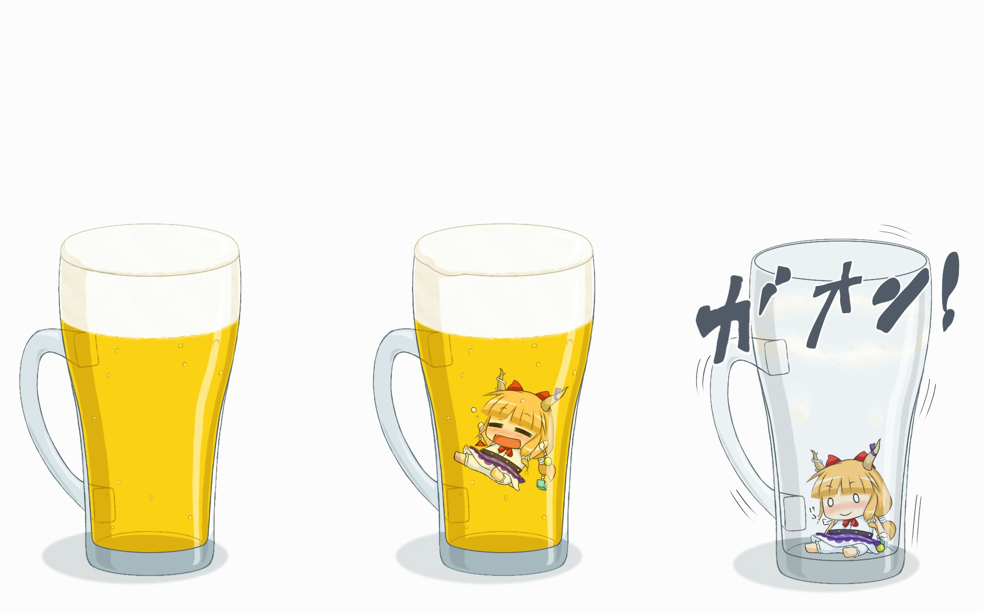 Download Suika Ibuki Anime Touhou HD Wallpaper