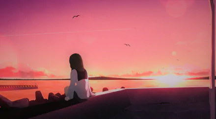sunset sky Anime Original anime sunset Sky Anime HD Desktop Wallpaper | Background Image