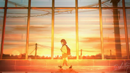 sunset Anime Original anime sunset HD Desktop Wallpaper | Background Image