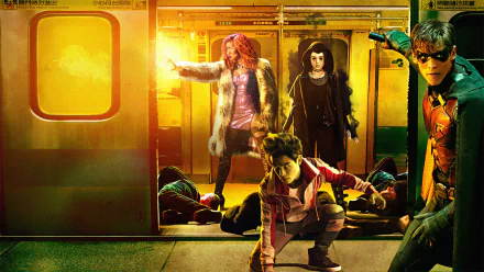 Koriand'r Dick Grayson Garfield Logan Starfire (DC Comics) Raven (DC Comics) Beast Boy Robin (DC Comics) TV Show titans HD Desktop Wallpaper | Background Image