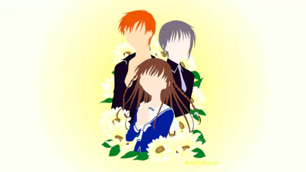 Yuki Sohma Kyo Sohma Tohru Honda Anime Fruits Basket HD Desktop Wallpaper | Background Image