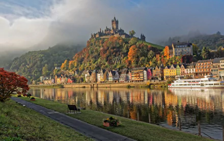 cochem Germany house mountain castle river man made cochem castle HD Desktop Wallpaper | Background Image