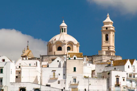 Locorotondo bell tower Basilica dome Italy house religious church HD Desktop Wallpaper | Background Image