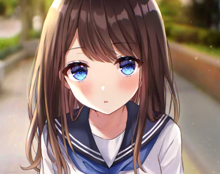 blue eyes brown hair Anime Original HD Desktop Wallpaper | Background Image