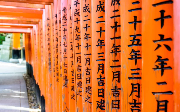 Kyoto temple Japan torii religious fushimi inari-taisha HD Desktop Wallpaper | Background Image