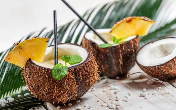drink coconut food cocktail HD Desktop Wallpaper | Background Image