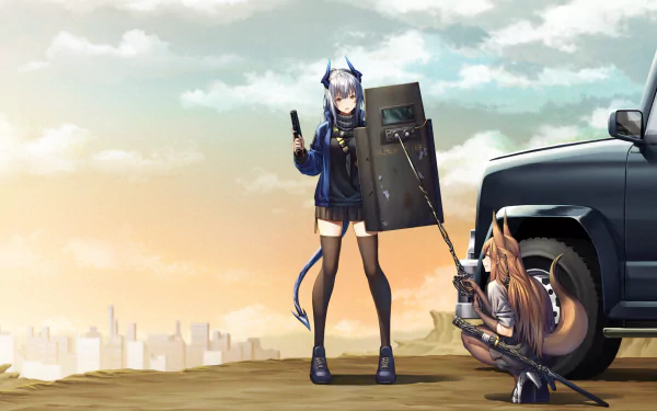 Liskarm (Arknights) Franka (Arknights) video game Arknights HD Desktop Wallpaper | Background Image