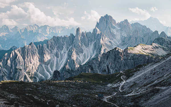 Majestic Alps peak in its natural mountainous beauty - ideal HD desktop wallpaper showcasing breathtaking nature scenery.