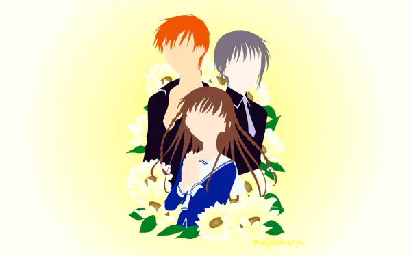 Yuki Sohma Kyo Sohma Tohru Honda Anime Fruits Basket HD Desktop Wallpaper | Background Image