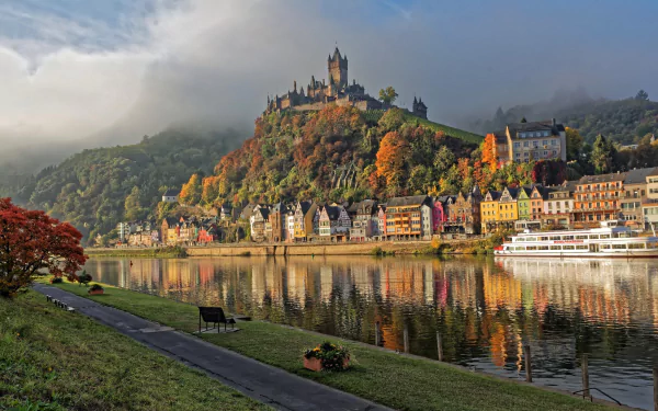 cochem Germany house mountain castle river man made cochem castle HD Desktop Wallpaper | Background Image