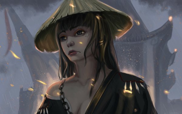Fantasy Samurai Woman Warrior HD Wallpaper | Background Image