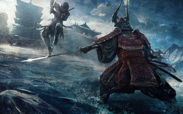 Fantasy Samurai Armor Katana Battle Warrior HD Wallpaper | Background Image