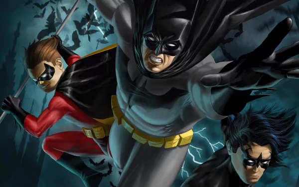 Damian Wayne Dick Grayson DC Comics Robin (DC Comics) Nightwing Comic Batman HD Desktop Wallpaper | Background Image