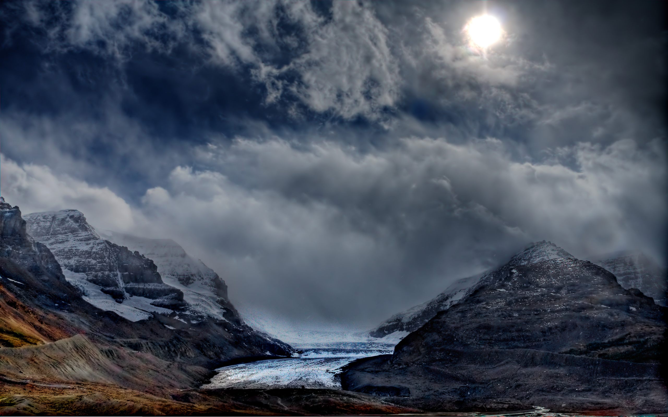 Nature-inspired desktop wallpaper showcasing a glacier named derathbasca.