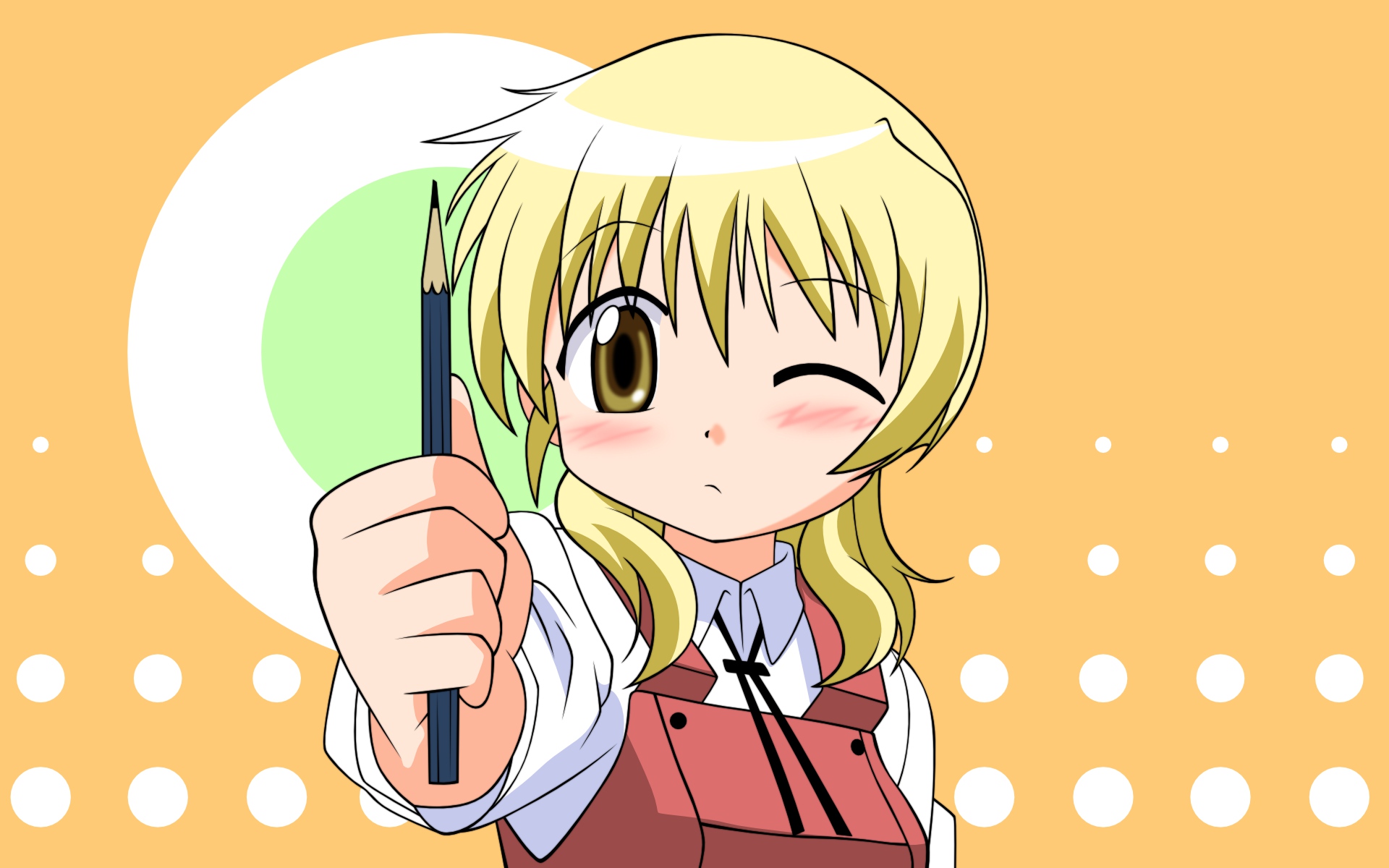 Hidamari Sketch: Anime desktop wallpaper.